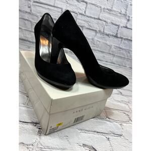 🔥SALE Anne Klein iFlex Clemence Black Suede Pump 8M 60186015-169 EUC!!
